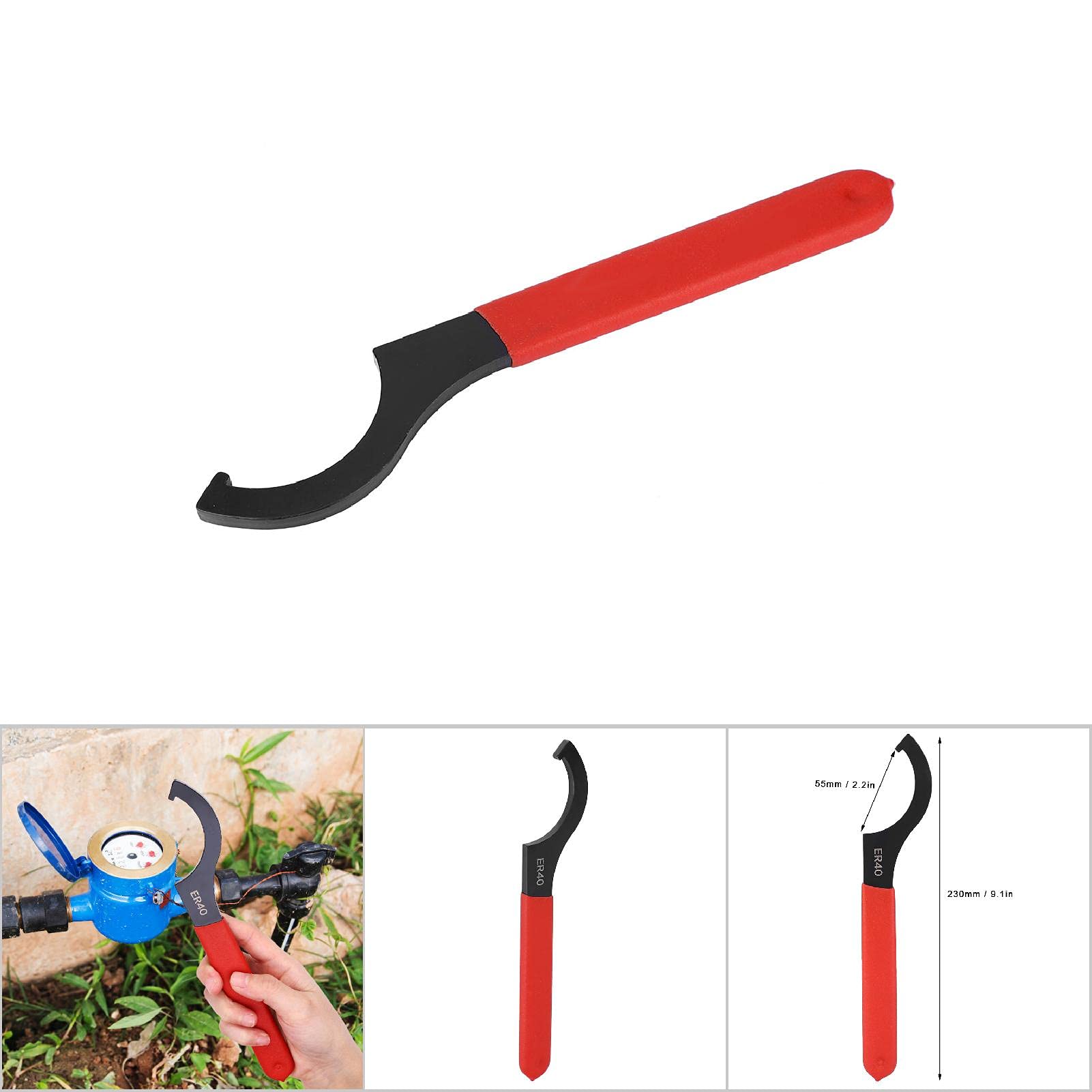 Chiave A Ganasce ER-40 In Acciaio Carbonio - Per Mandrino, 55mm, Serraggio Manuale - Foto 14