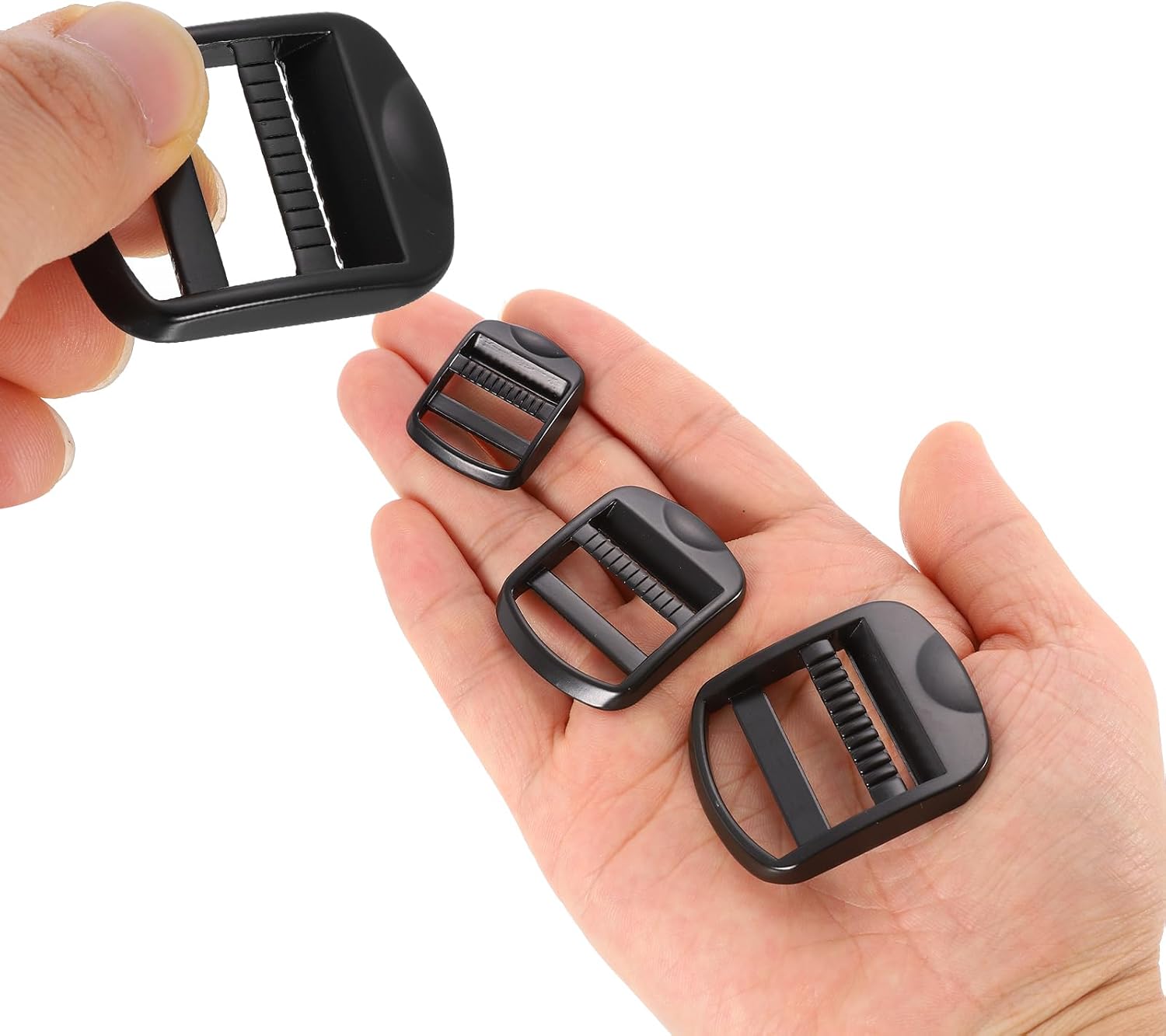 uxcell Metal Ladder Lock Slider, 6Pcs Zinc Alloy Buckle Adjuster Webbing Strap Release Buckles for Backpack Strap Replacement - Image 4