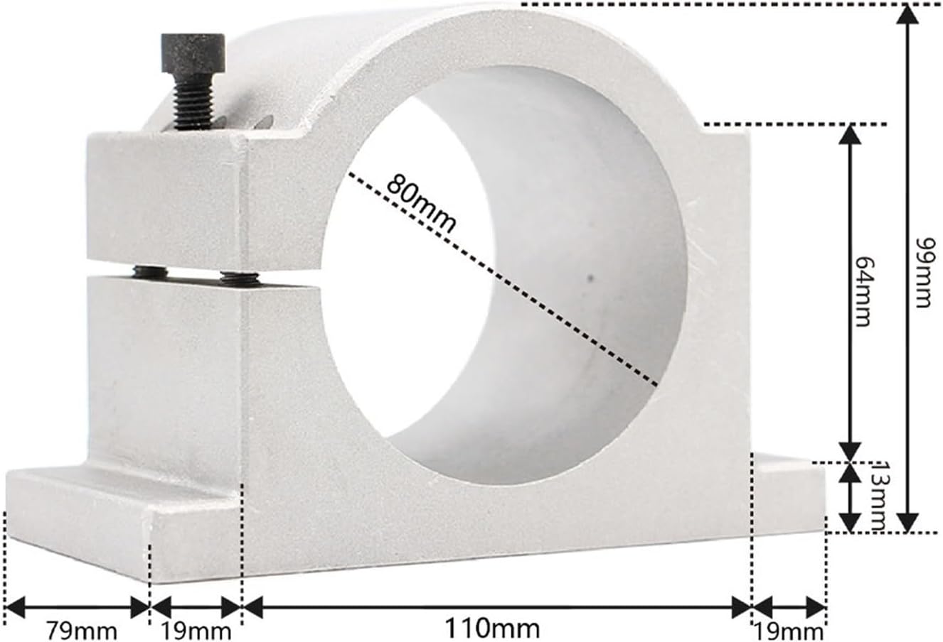 ER20 D80 Metal Water Cooled Spindle Motor Kit 2.2KW(800Hz-24000rpm,380v Fast)