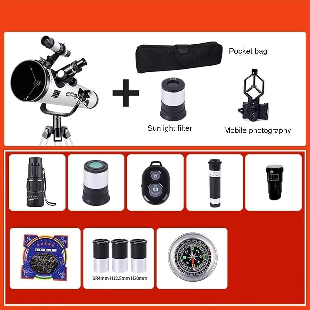 Portable Refractor Telescope,telescopes for Adults Astronomy,Telescope for Kids and Beginners with Tripod,telescopes for Astronomy (Package 3 A) (Package 4 A) (Package 4 A)