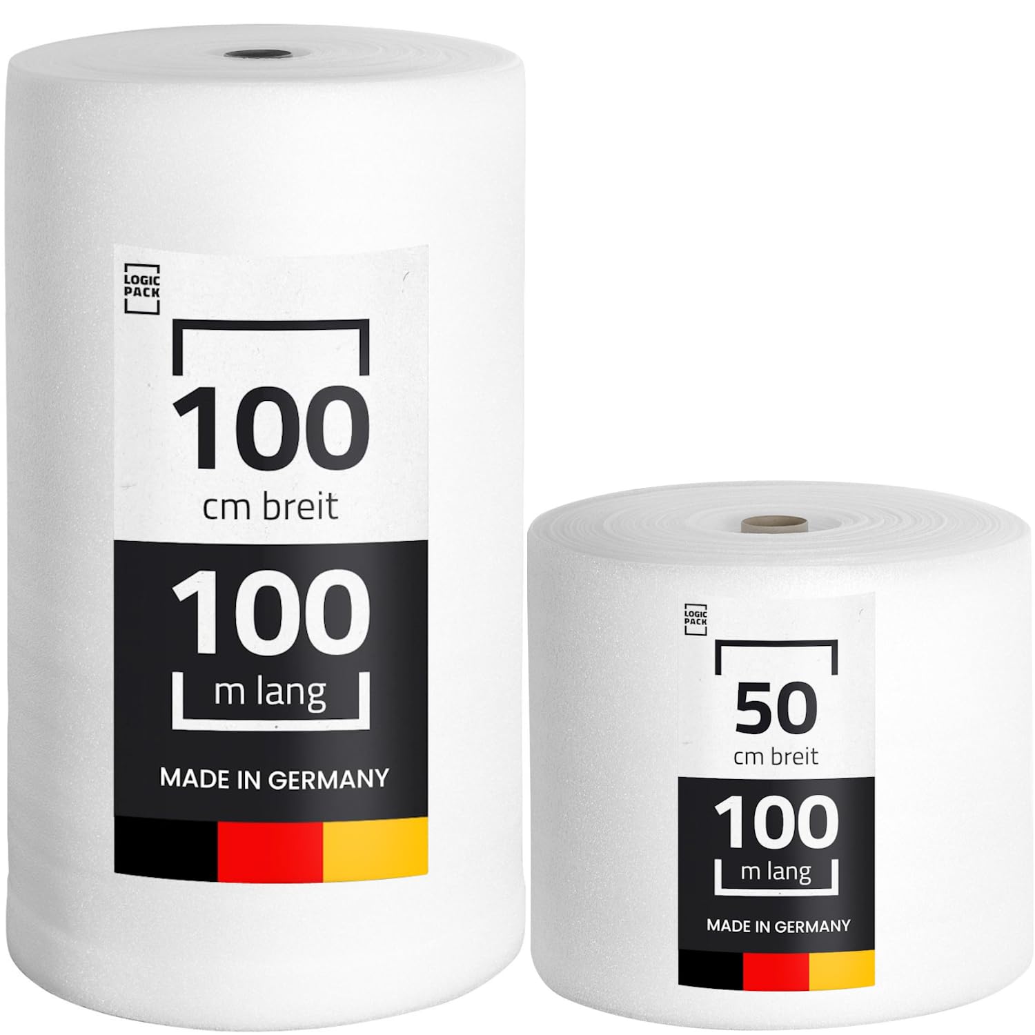 Trittschalldämmung aus PE-Schaumfolie 2mm 100 m² Rolle Dämmunterlage Laminatuterlage und Parkettunterlage Fußboden leicht zu schneiden - 1 m x 100 m 1 Rolle