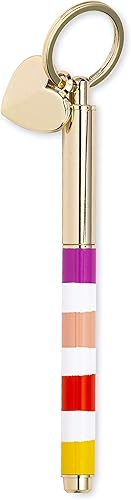 Kate Spade New York Llavero floral azul marino de la pluma de la tinta del metal, bolĂgrafo negro del llavero de la tinta, lanzamiento del jardĂn Kate Spade New York Llavero floral azul marino de la pluma de la tinta del metal, bolĂgrafo negro del llavero de la tinta, lanzamiento del jardĂn