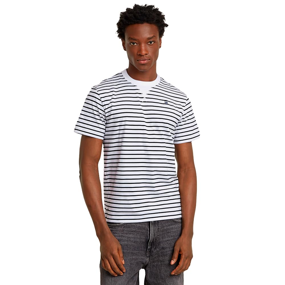 G-Star Herren Nifous T-Shirt, Mehrfarben (dk Black/White D24449-C339-8746), S