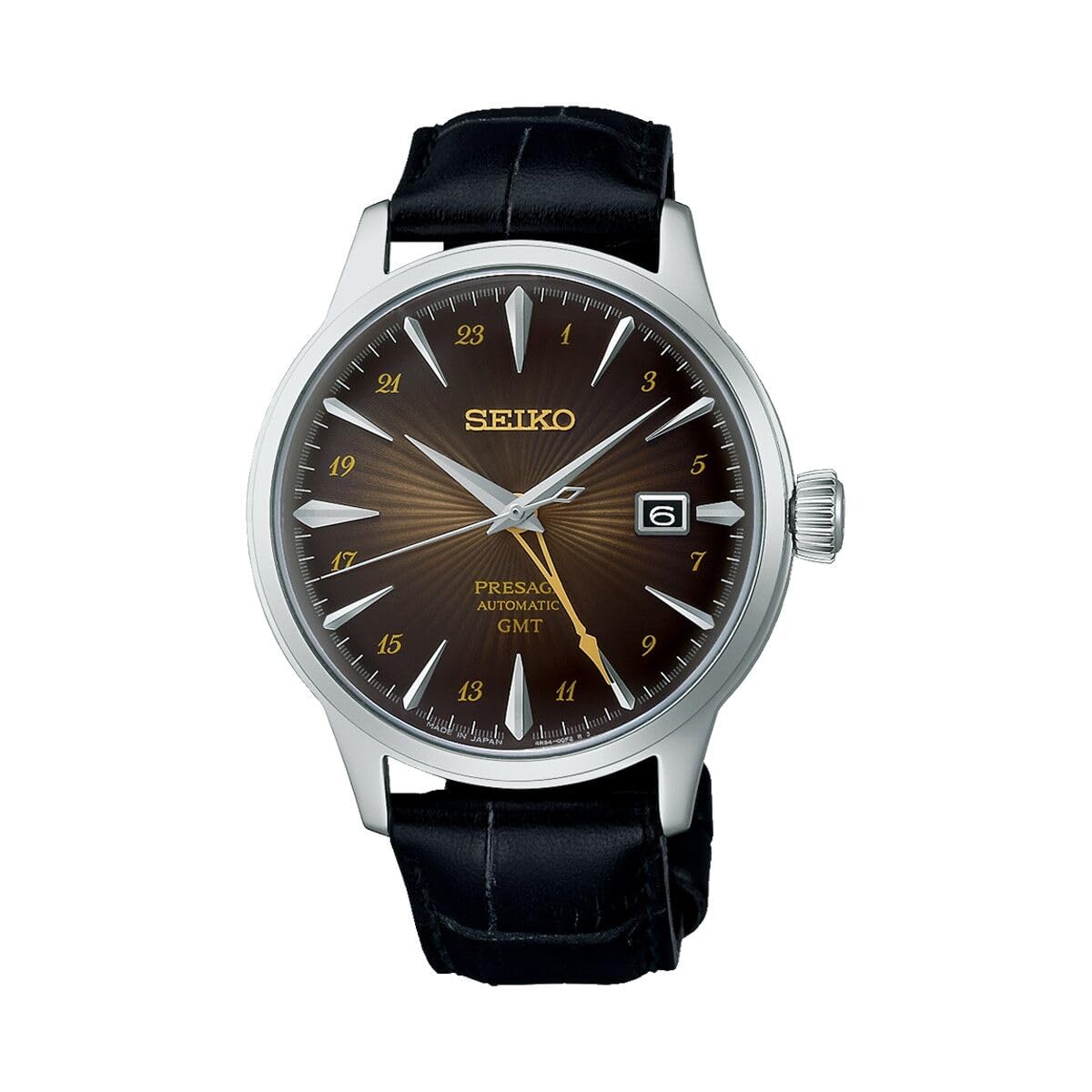 Amazon.co.jp: Seiko PRESAGE 自動カクテル GMT 4R34 ブラウン 