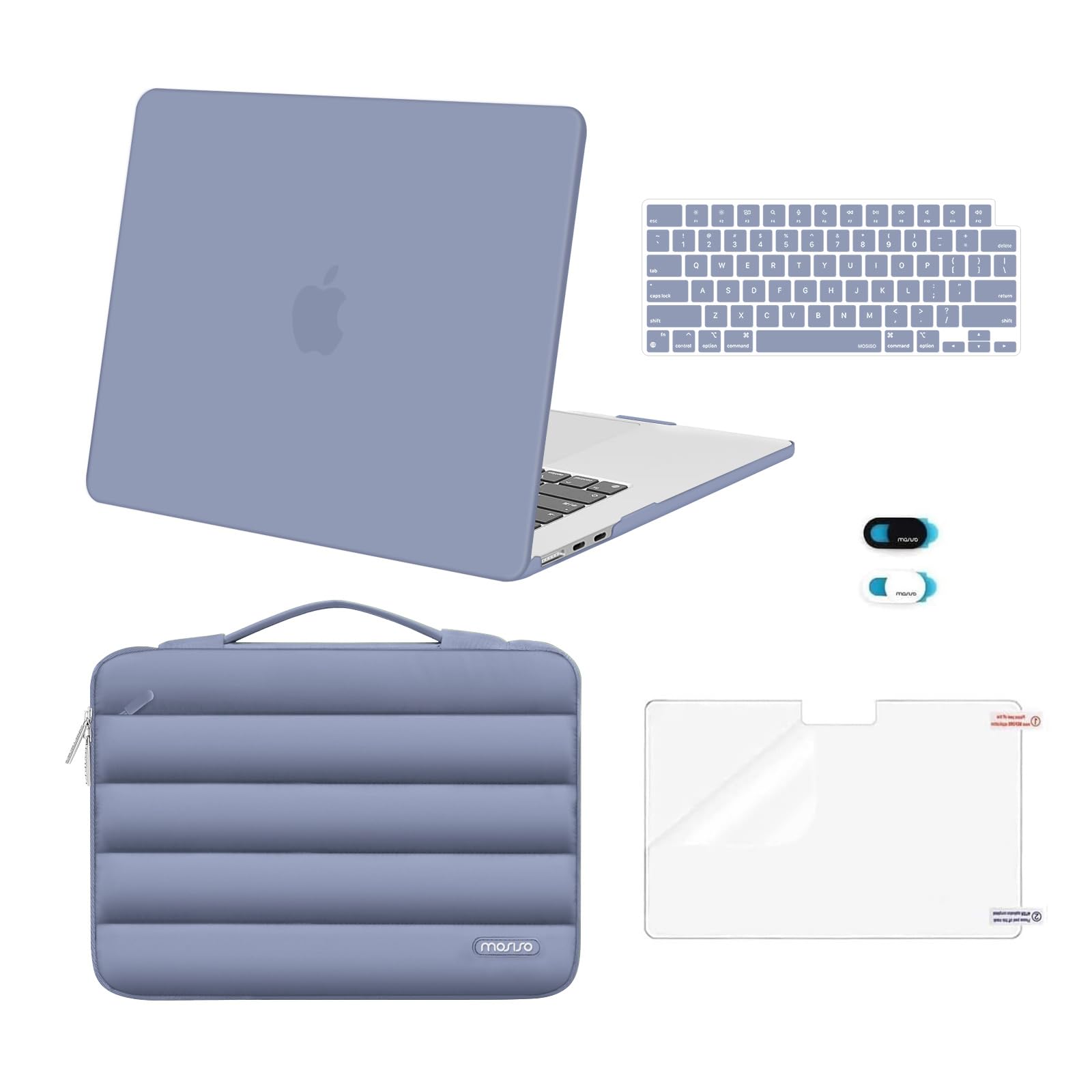 MOSISO Compatible with MacBook Air 15 inch Case M5 2026 M4 M3 M2 2025-2023