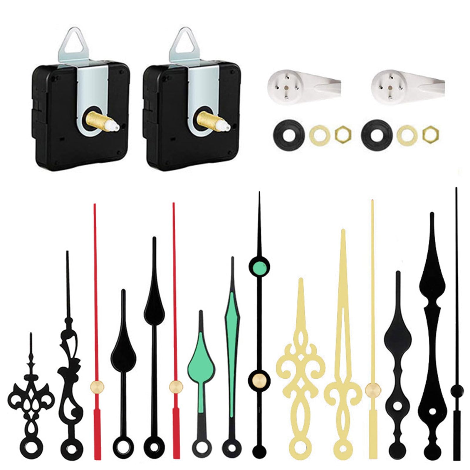 Kalttoy Professional and Practical Quartzs Wall Clock Movement Mechanism Parts Kits with Hands Clock Hands Set