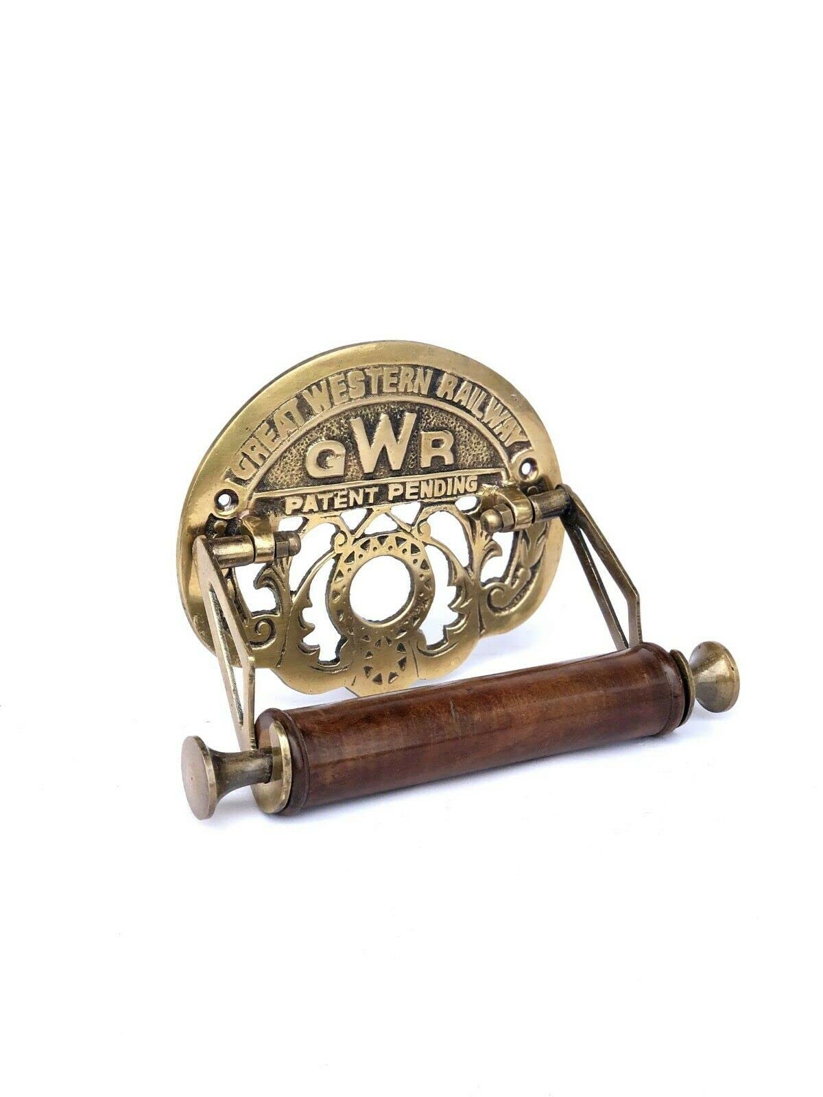 VCraft Victorian Crafts Antique Brass GWR Toilet Roll Holder Classic Design,19 x 15 x14 centimetres,NHGTR764