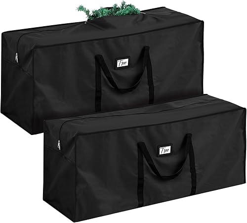 Paterr Bolsa de almacenamiento para árbol de Navidad, 2 unidades, se adapta a árboles de hasta 7.5 pies, impermeable, resistente, material Oxford