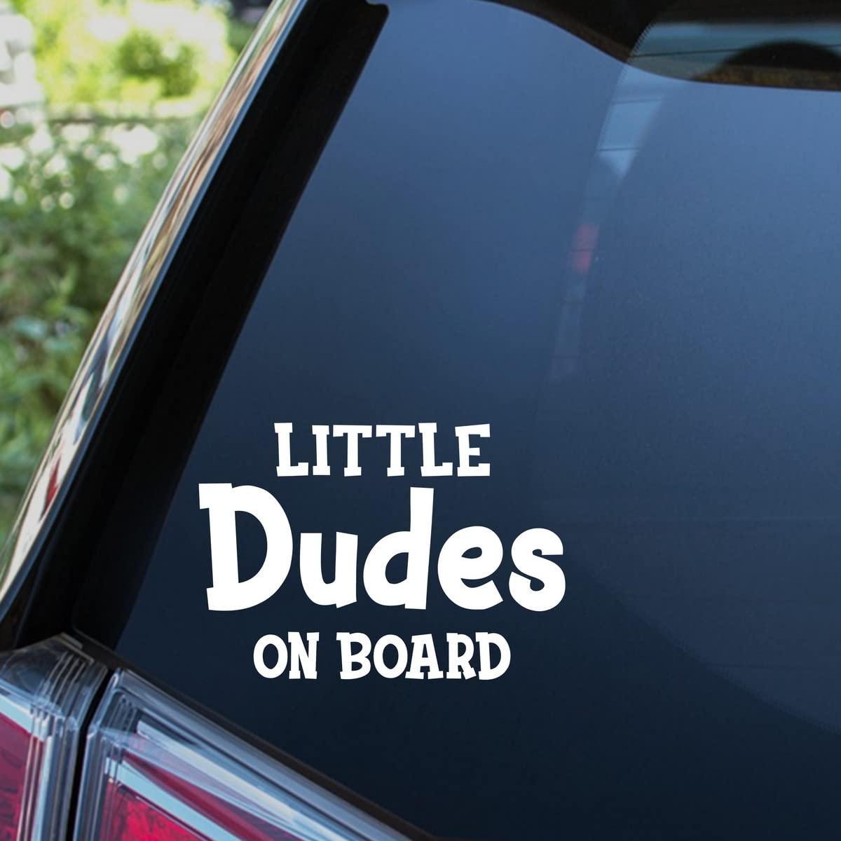 38K Vinyl Graphics White Little Dudes On Board Sticker Baby Child Children Funny Car Decal