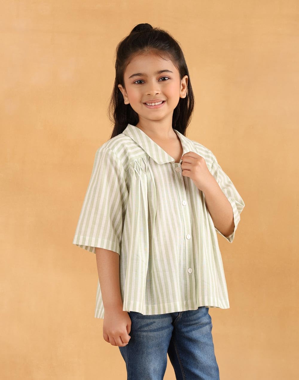 Fabindia Green Cotton Top 1