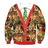 Uniseks kerstthema hoodie, casual 3D-print atletische truien mode winter lange mouwen grappige pullover XXS-4XL, L, XXL