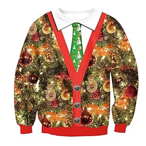 Uniseks kerstthema hoodie, casual 3D-print atletische truien mode winter lange mouwen grappige pullover XXS-4XL, L, S