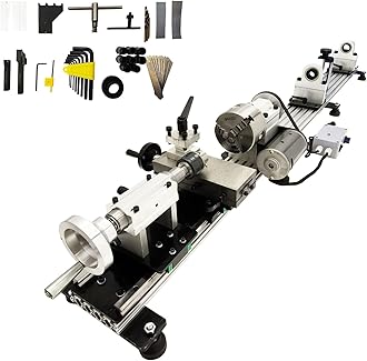 Yokoma Professional Pool Cue Lathe Machine Billiard Cue Repair Lathe Machine for Straightening Polishing Sanding 0-2000 RPM 450W Single Rail Single Chuck Aluminum Alloy Base 110V