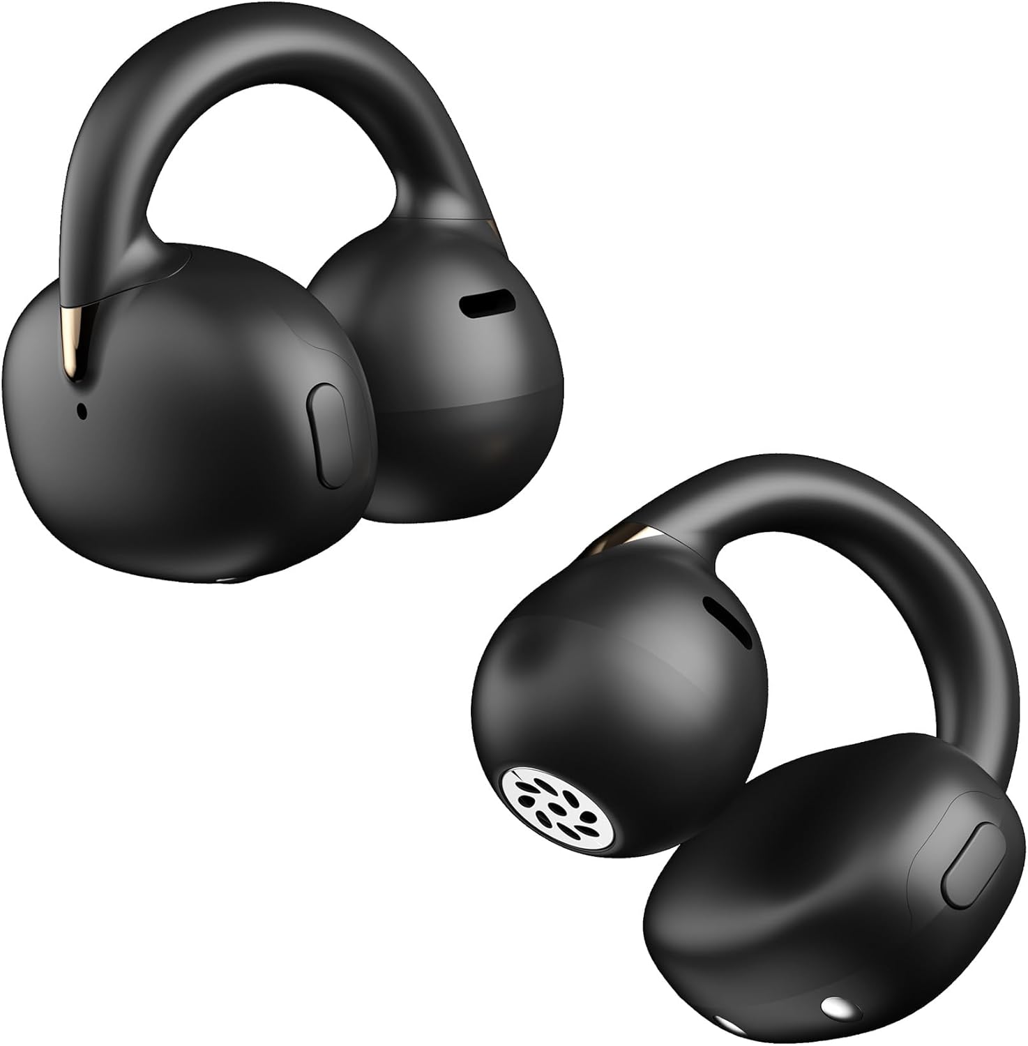 OHAYO A7 Open Ear Clip-On Headphones for Glasses Wearers – Safe for Running & Streets, 4.7g Weightless Fit, 40H Battery, Bluetooth 5.4, Black