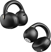 Vista 1 de OHAYO A7 Open Ear Clip-On Headphones for Glasses Wearers - Safe for Running & Streets, 4.7g Weightless Fit, 40H Battery, Bluetooth 5.4, Black