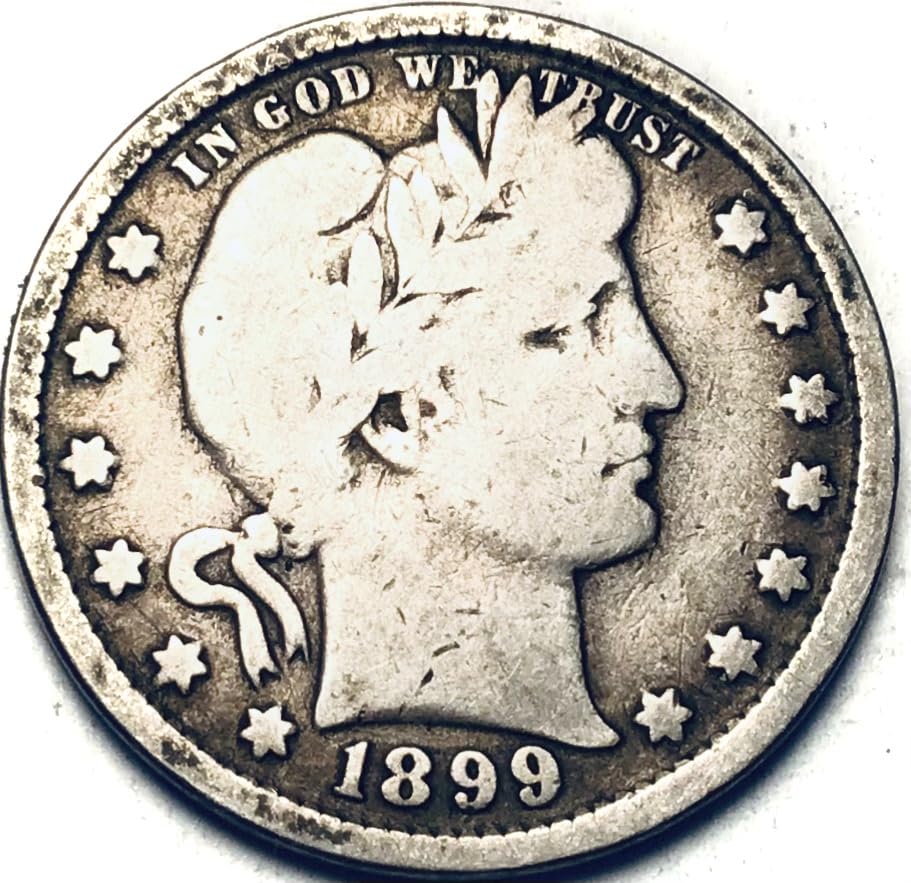 1899 P Barber Silver Quarter Seller Very Good