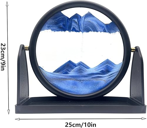 Miniatura 6 de Imagen artística de arena en movimiento de 10 pulgadas, arena de mar profundo 3D, redonda para adultos, juguetes relajantes, decoración, escritorio,