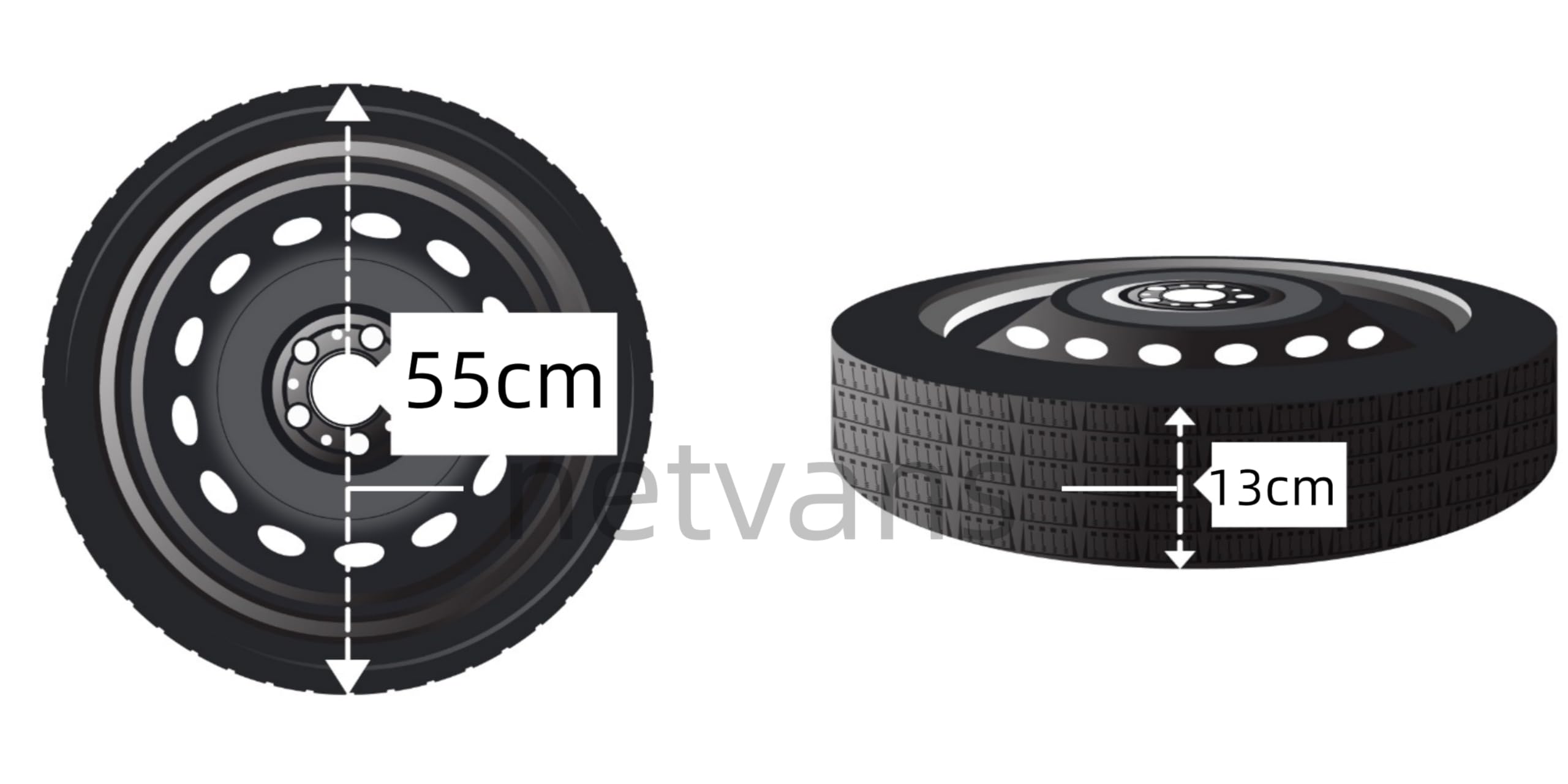 Kit Ruotino di Scorta 15" compatibile Leapmotor T03 125/70R15 Cric Chiave Guanti Sacca