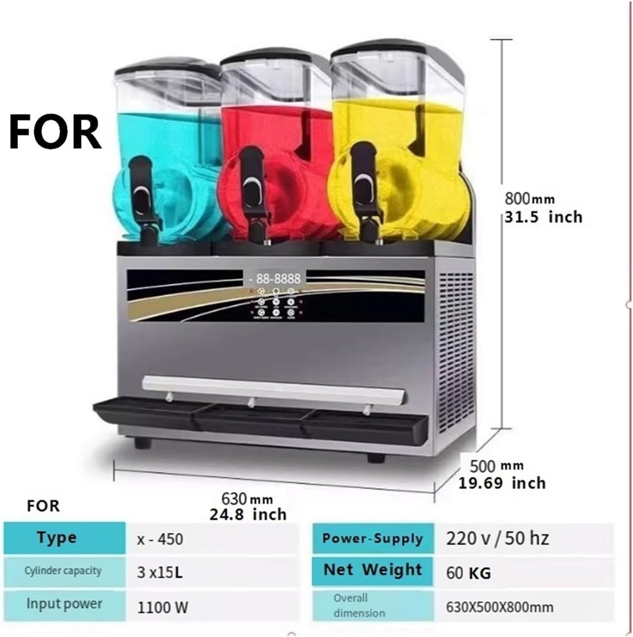 Original X-150 X-300 X-450 SingleDouble Triple Cylinder Push Handle (2PCS), Compatible With BQL Slurpee Lisong Spele Speler Icejoy Ice Music Icepleasure Snow Melt Machine Cold Drink Beverage Slush Ma