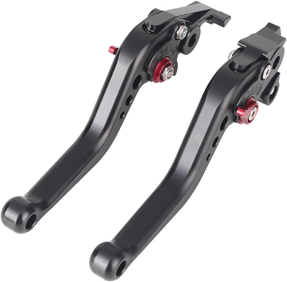 Mallofusa Motorcycle Black & Red CNC short Brake Clutch Levers Set for Suzuki 1999-2007 Hayabusa GSX1300R / 1998-2003 TL1000R / 2001-2007 GSX1400