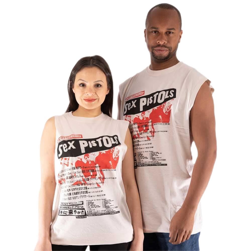 The Sex Pistols Vest Top Filthy Lucre Official Mens Natural L