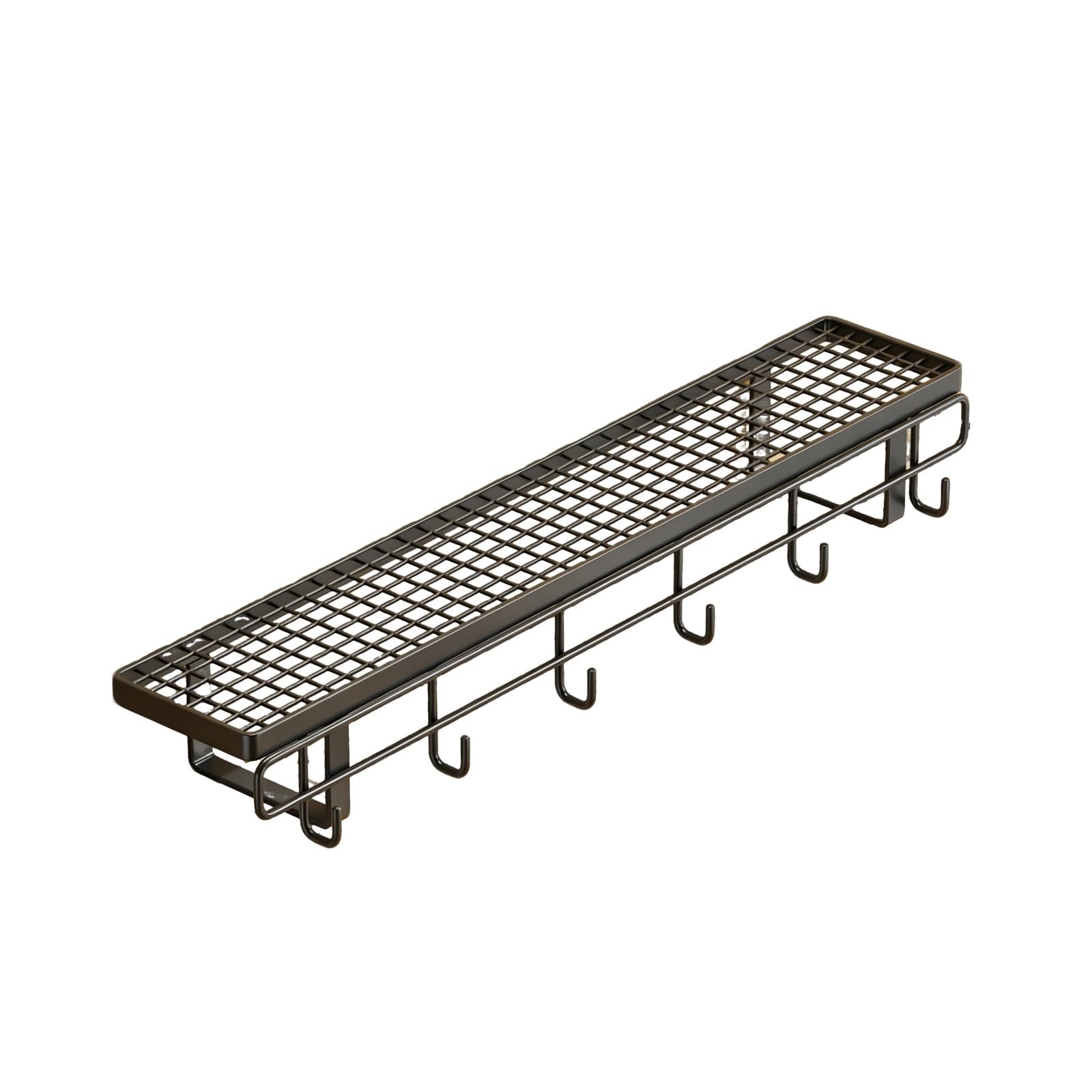 Soporte Radiador Pared, Baldas Flotantes Pared, Estante Flotante, Antihumo y a Prueba de Polvo, con Gancho, para Casa, Oficina, Cocina, Dormitorio, Sala de Estar(Black,20cm/8in)