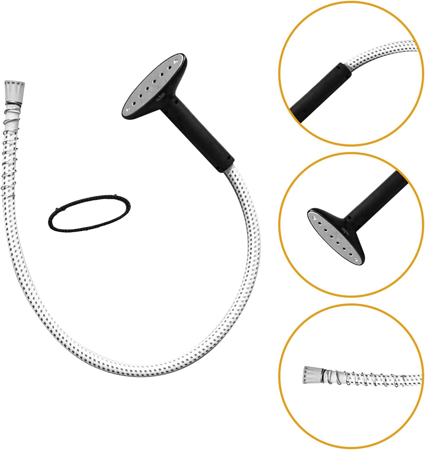 PRETYZOOM Garment Steamer Hose Replacement with Screw Thread Brush Head Accessory Universal Steam Pipe Part for Home and Travel Use Electric Iron Nozzle Attachment