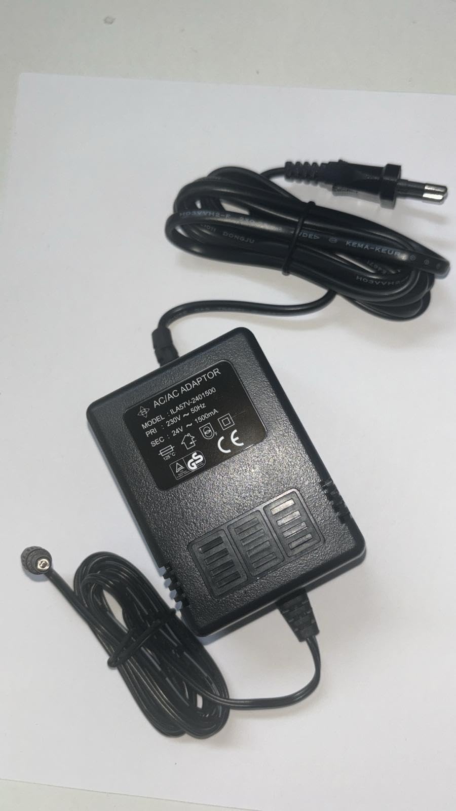 Transformador 220V - 24V AC 1,5 Amperios para Programadores de Riego