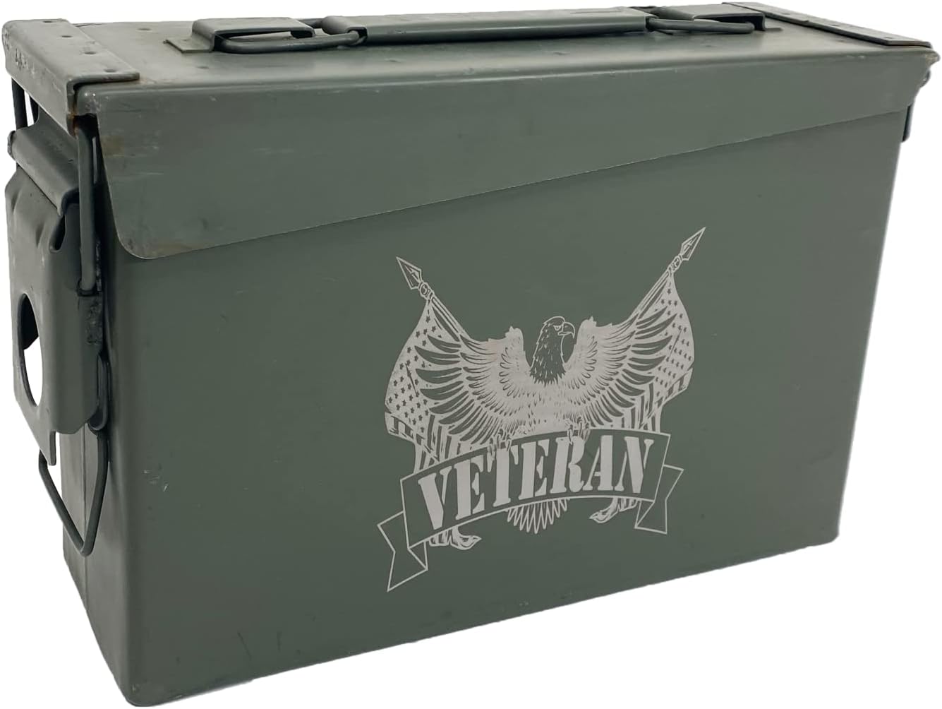Ammo Can Man | Laser Engraved Veteran | Grade 1 Military Ammo Can | 30 Cal, 50 Cal or Fat 50 with Locking Kit Option