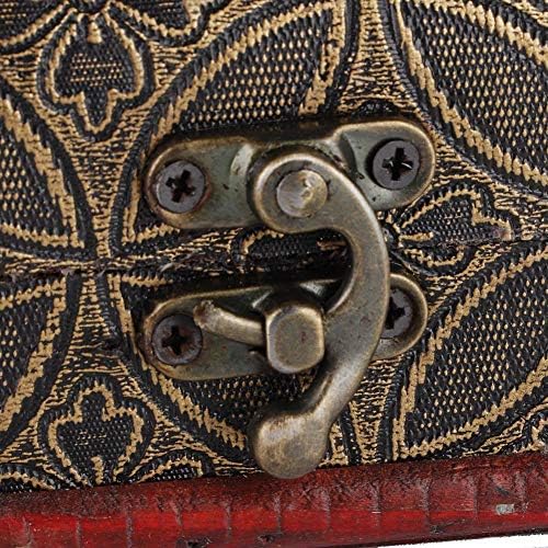 Betued Wood Jewelry Storage Box, Vintage Jewellery Box, Vintage Small Treasure Chest Decorative Wooden Storage Case Wooden Jewellery Lock Box Gift Organizer Women Vintage Jewellery Container