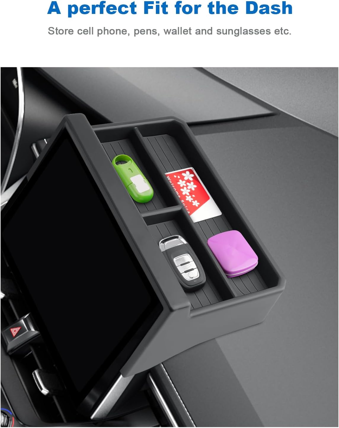 CDEFG Dashboard Storage Tray for 2026 Toyota Corolla Cross 10.5-Inch Screen Organizer for 2026 Toyota Corolla Accessories Screen Behind-Screen Dash Tray Storage Box
