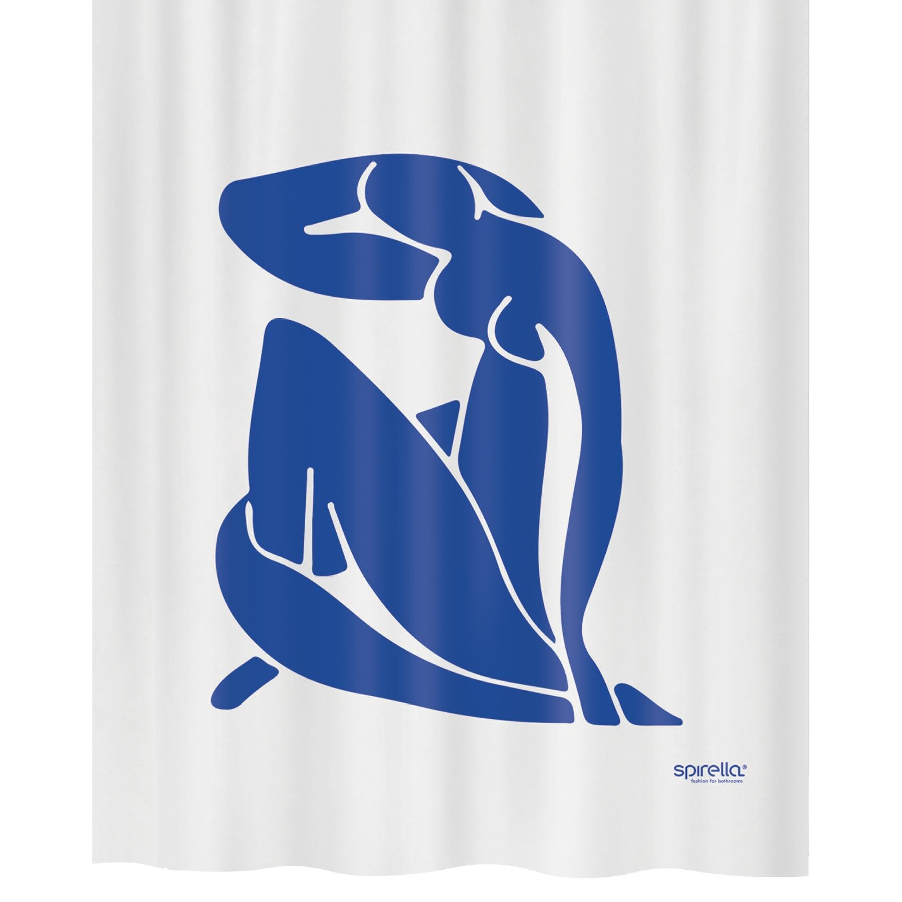 Spirella Duschvorhang, Polyester, Thalia, 180 x 200 cm, Königsblau