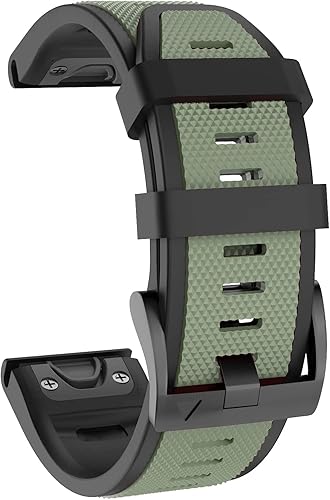 Miniatura 2 de OVERSTEP Correa deportiva de silicona compatible con Fenix 5X Band de 0.06 pulgadas (1.024 in), correa deportiva de repuesto para Garmin Fenix 5X
