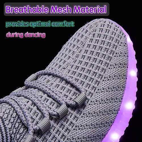 Image of Light Up Shoes for Women Men, Unisex USB Charging LED Shoes Adult Halloween Mesh Upper Glowing Luminous Trainers Dancing Flashing Sneakers