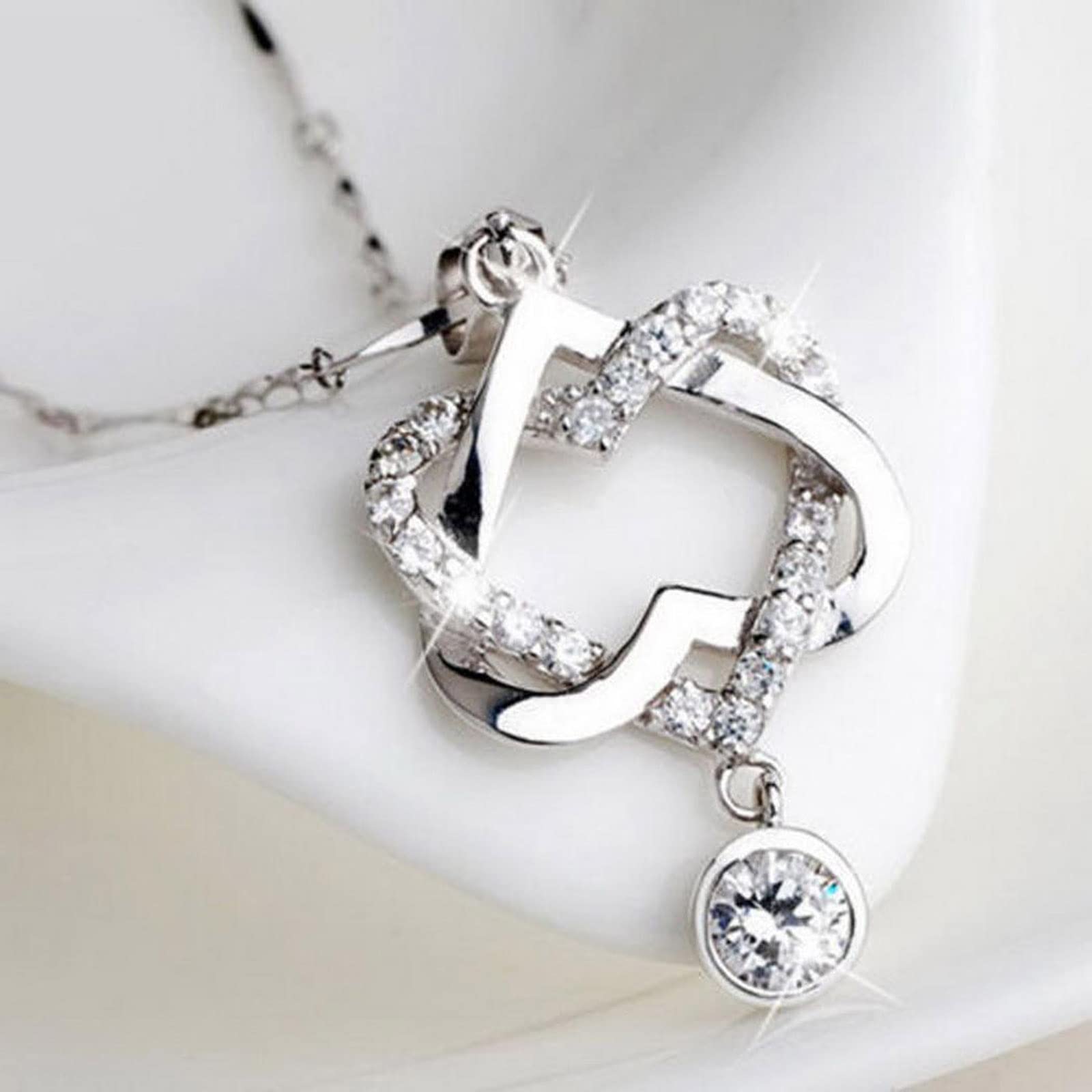 TABOJS Collana con Ciondolo da Donna 1 Pezzo Catena da Donna in Lega di Resina con Strass Moda e Set