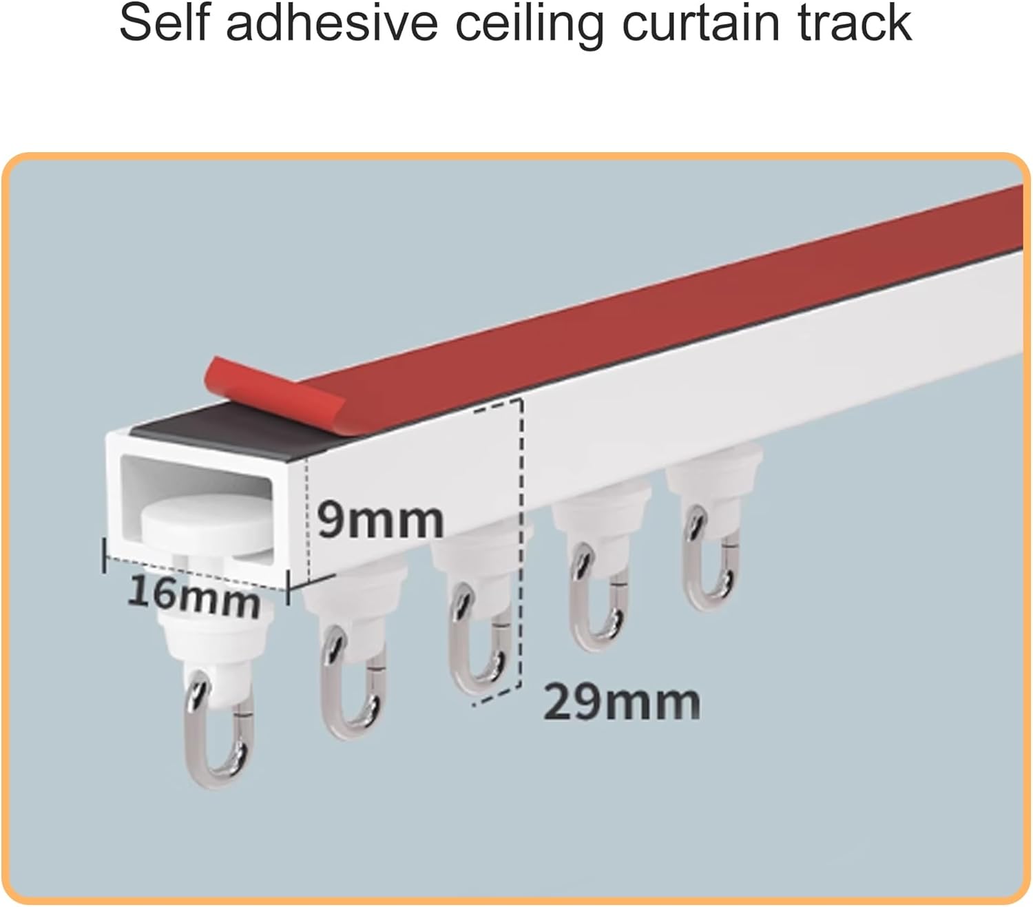 カーテンレール 粘着式天井カーテンレール バスルーム/キッチンドア/二段ベッド/ワードローブキャビネット/寝室用サイレントドレープレ