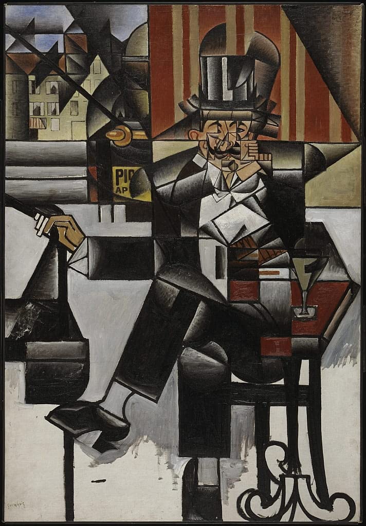 Graffiti art mural Juan Gris poster pour raviver un mur blanc vide