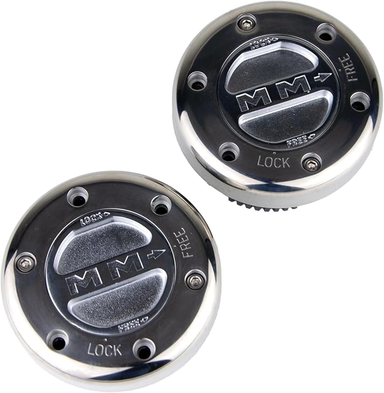 Par de cubos de roda com travamento manual MILE MARKER 449S/S 30 estrias para Ford F-250, F-350, F-450 e F-550 1999–2004
