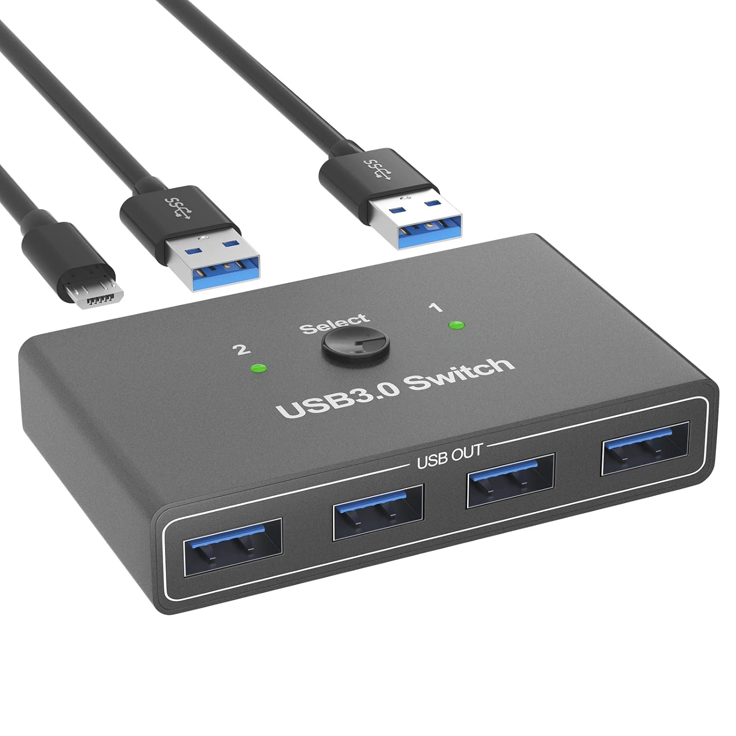 USB Switch Selector, SIVXNEM 4 Port 2 Computers Peripheral Switcher USB ...