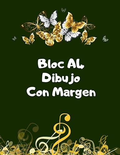 Bloc A4 Dibujo Con Margen Cuaderno para Niños y Adultos para Dibujar y Pintar Block con Hojas Blancas dina 4 para manualidades (Spanish Edition)