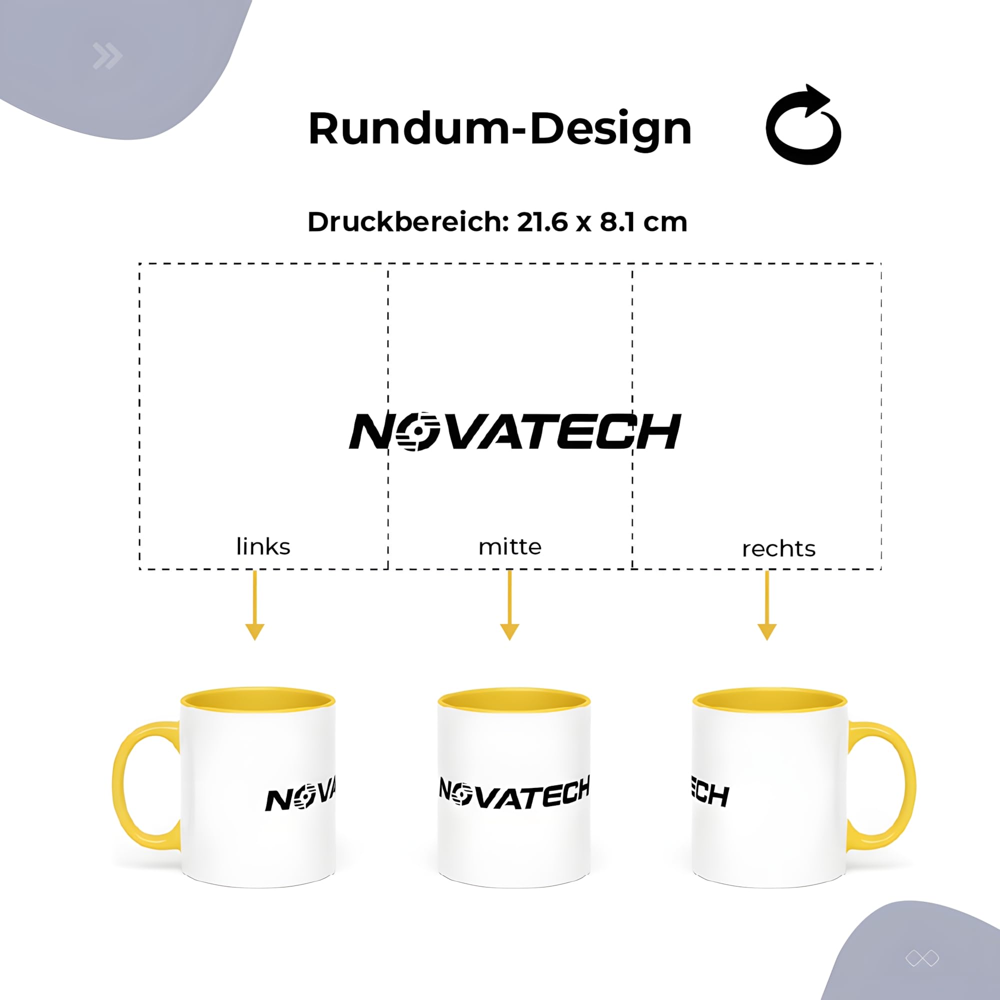 Cimpress Personalisierte Firmen-Tassen, 325 ml, weiß, 25 Stück, mit eigenem Logo gestalten, Geschenke zum Firmenjubiläum & Kollegen, Personalisierte Tasse für Büros & Merchandise