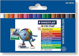 مجموعة ألوان زيت باستيل نوريس من ستيدلار مكونة من 16 قطعة، متعددة الألوان، 241 NC16، مستلزمات فنية