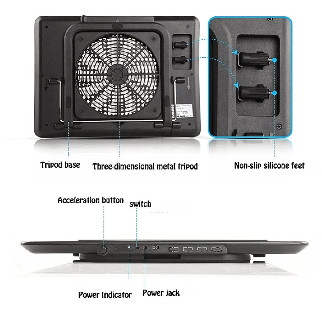 raffreddatore notebook ventole per pc portatile Radiatore multifunzionale con pad di raffreddamento per notebook silenzioso per raffreddamento del laptop