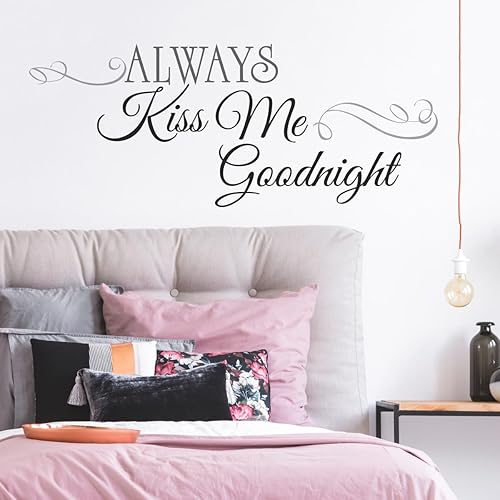 Miniatura 5 de RoomMates RMK2084SCS Always Kiss Me Goodnight - Calcomanías de pared para despegar y pegar 10 x 18 pulgadas