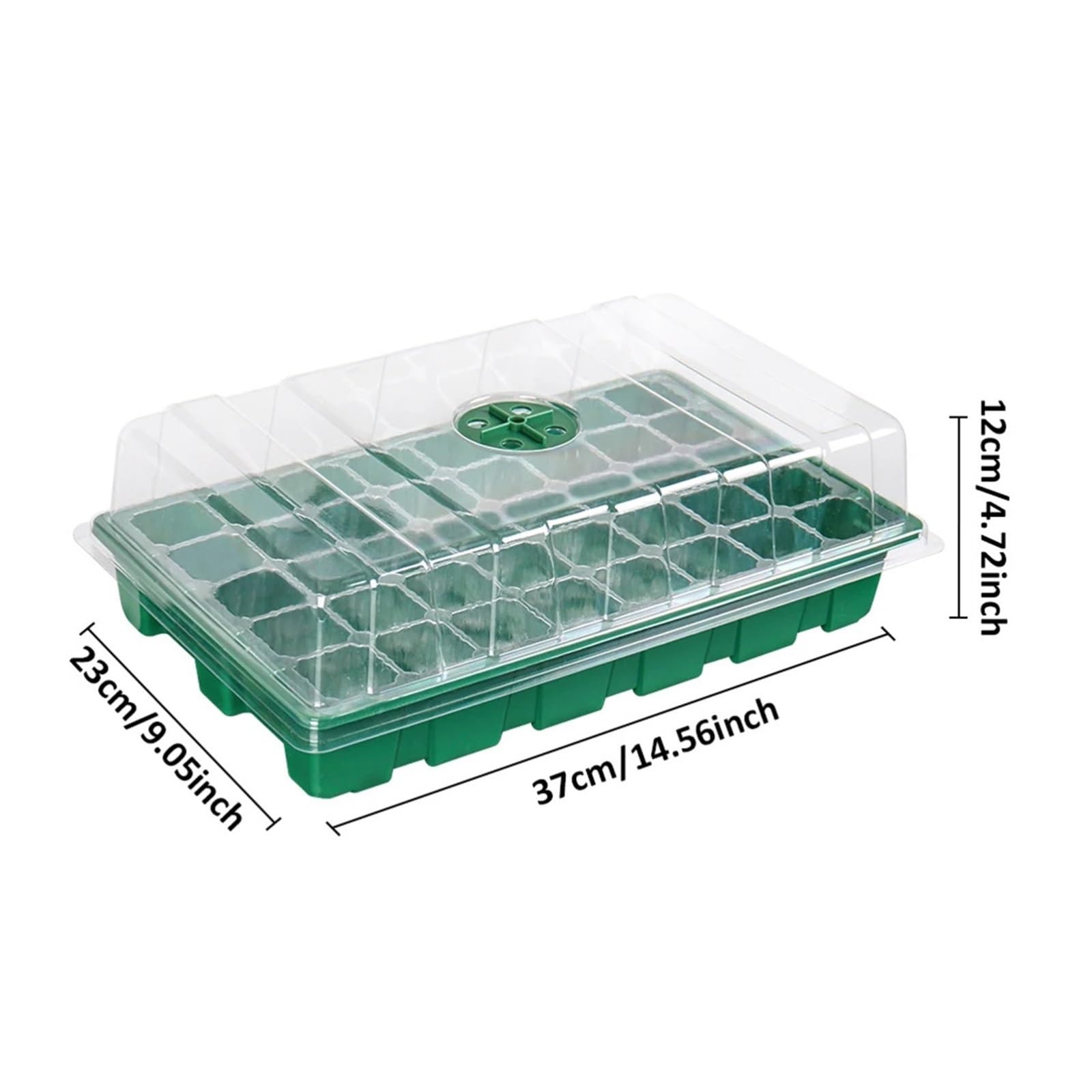Semillero Bandeja de Semillas 3 uds., 40 Agujeros, propagador células, Crecimiento espesante, Inicio plántulas con Cubierta Transparente, Invernadero y Gar para Plantas