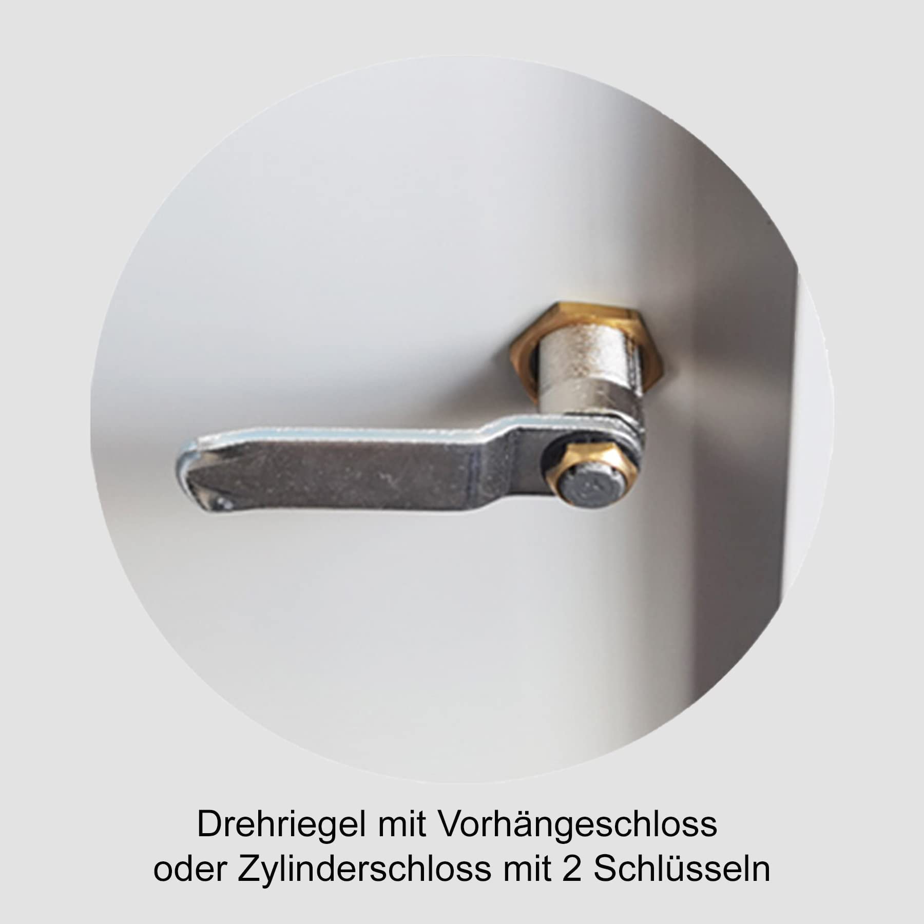 Schrank & Stuhl Spind – Metallspind mit 2 Abteilen, Schließfachschrank mit Hutboden, 30 cm Abteilbreite, Lieferung komplett montiert (Grau, mit Drehriegelverschlüssen)