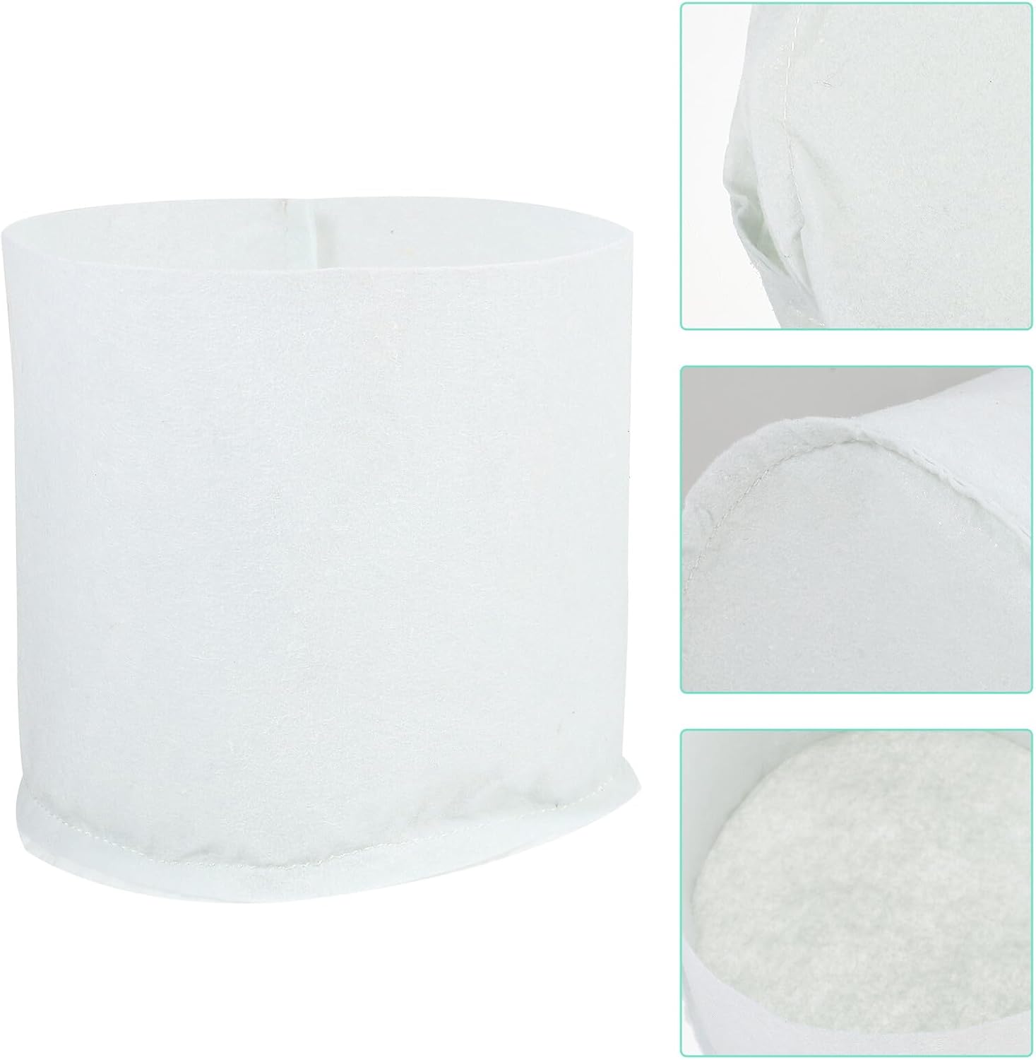 Ciieeo 50pcs Thick White Non-Woven Planting Bags 25x20cm Breathable Plant Grow Pouches for Vegetable and Potato Cultivation in Yard and Garden