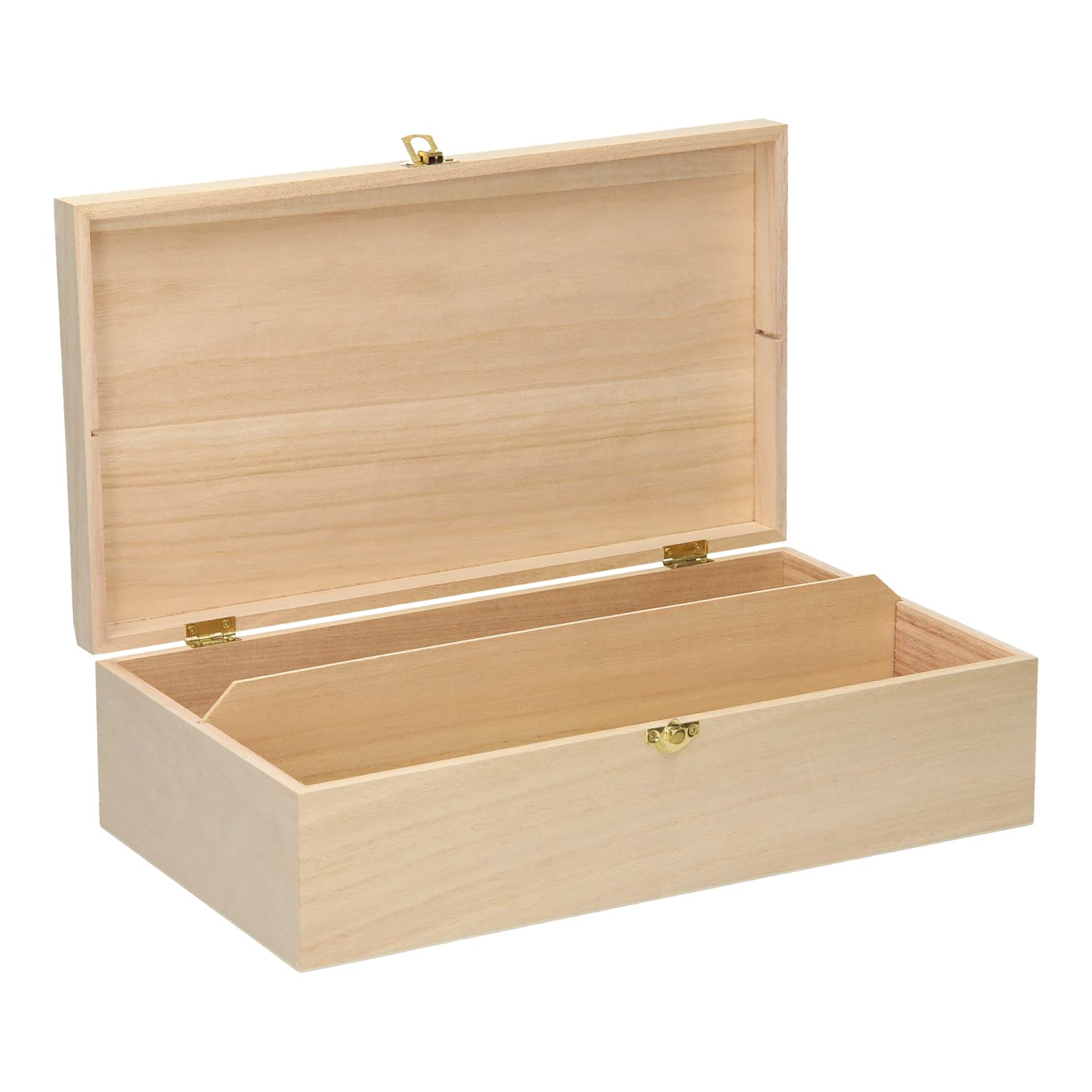 JouetPrive - Cofanetto per vino in legno da decorare, 2 bottiglie