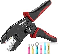 Vista 15 de Newdeli Crimpadora de virola de alambre 24-8 AWG - Herramienta de crimpado de alambre de trinquete para conectores de virola, terminales de cable