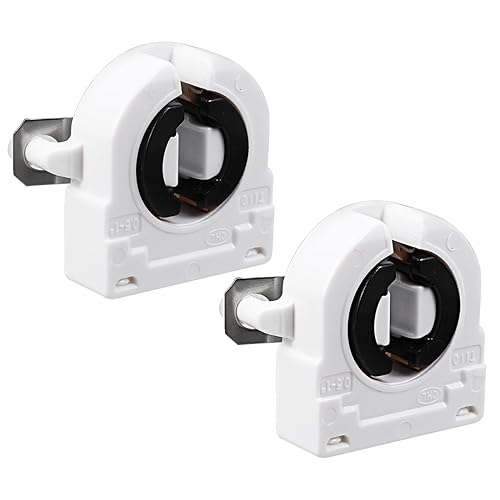 uxcell 2 unids T8 soporte de luz fluorescente G13 base no derivada lámpara lápida enchufe AC 500 V 2A para tubo fluorescente LED